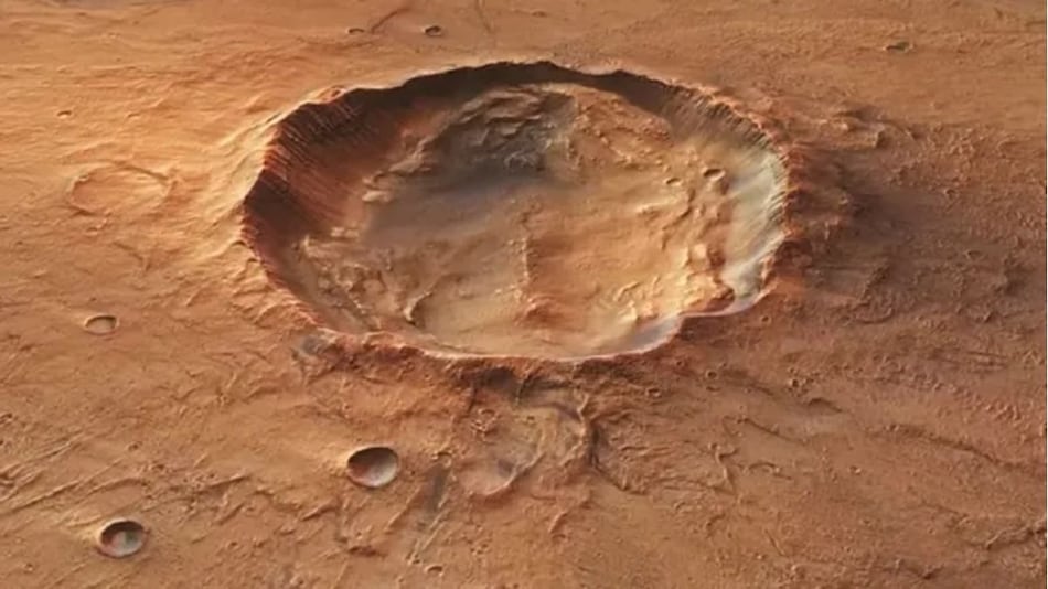 ESA Reveals City-Size &lsquo;Cosmic Butterfly&rsquo; Crater on Mars Containing Signs of Ancient Water