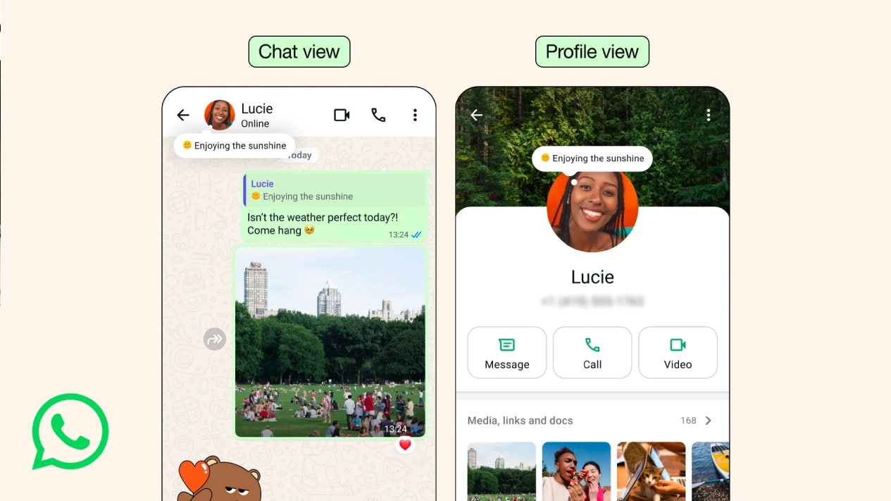 WhatsApp's About Feature Upgraded With Improved Visibility, New Design Inspired by Instagram Notes